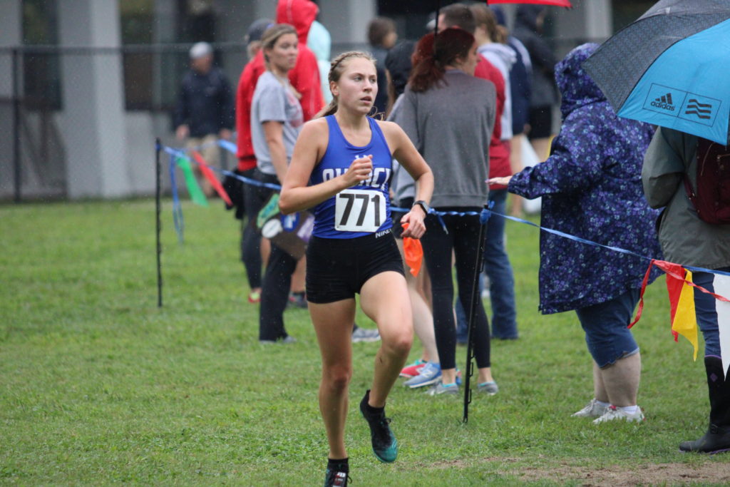 Quincy High School's Anna Schuering finished fifth individually in the Granite City Invitational. (Photo courtesy Chris Mitchell)