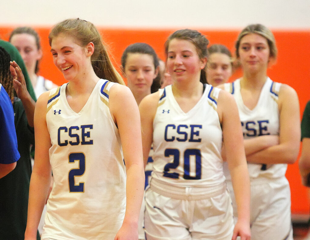 December 27, 2022 - Normal, Illinois - Southeastern's Lauren Miller is all smiles after her team knocked of Bishop McNamara in the first-round basketball game at the State Farm Holiday Classic on Tuesday. The Lady Panthers defeated the Fightin' Irish, 36-27. (Photo: PhotoNews Media/Clark Brooks)